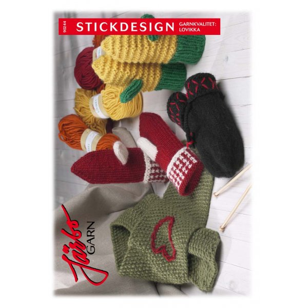 Stickmnster - Sjal med broderat hjrta & tvfrgad vante