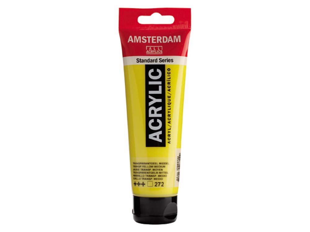 Amsterdam Akrylmaling 120 ml - Transparent Mellemgul - Akrylfarver, Kunstnerfarver