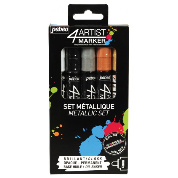Oljebaserad markr - Pebeo 4Artist - Markrset 5x4mm metall