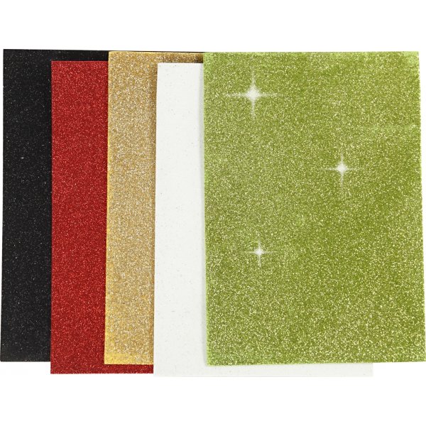 Dekorgummi - mixade färger - A5 - 5st Dekorgummi - mixade färger - A5 - 5st