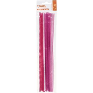 20 cheniller 6 mm i blandade rosa nyanser