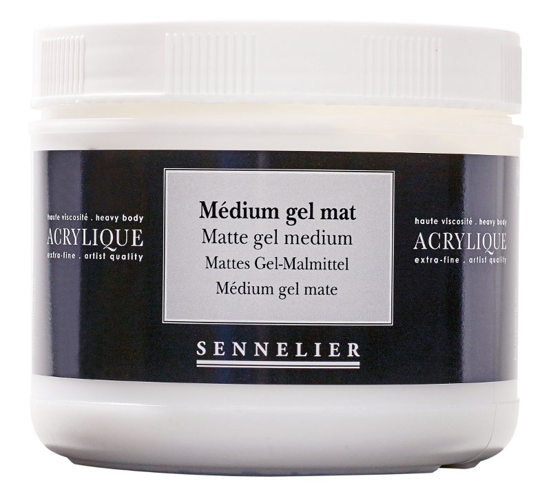 Akryl Medium Sennelier 500 Ml - Matt Gel Medium - Akrylmedier, Malemedium, Lakk & malingsmedier