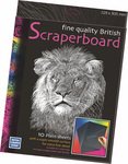 Scratch Box White med ridskniv - 305x229mm - Skrabekunst, Malersæt
