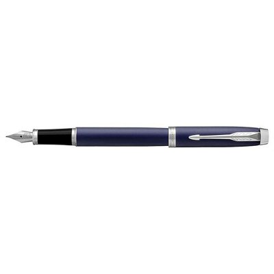 Kuglepen Parker IM - Matte Blue Chrome Trim - Fyldepen - Medium Blue - Kuglepenne, Penne, Penne, kridt & tusch