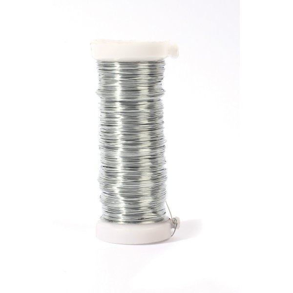 Metalltråd silver 0,3 mm, 30 m Metalltråd silver 0,3 mm, 30 m
