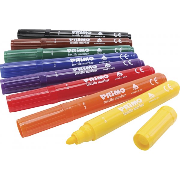 PRIMO Textiltuschpennor - mixade färger - 8 st PRIMO Textiltuschpennor - mixade färger - 8 st