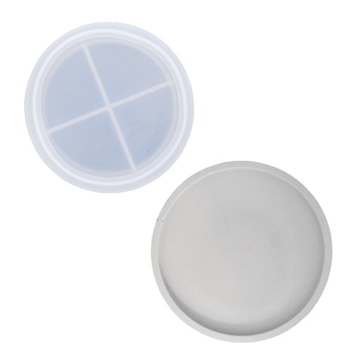 Silikonform för glasunderlägg rund 10 cm Silikonform för glasunderlägg rund 10 cm