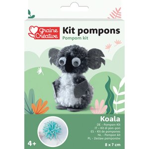 Gör-det-själv-kit för pompom - koala Gör-det-själv-kit för pompom - koala