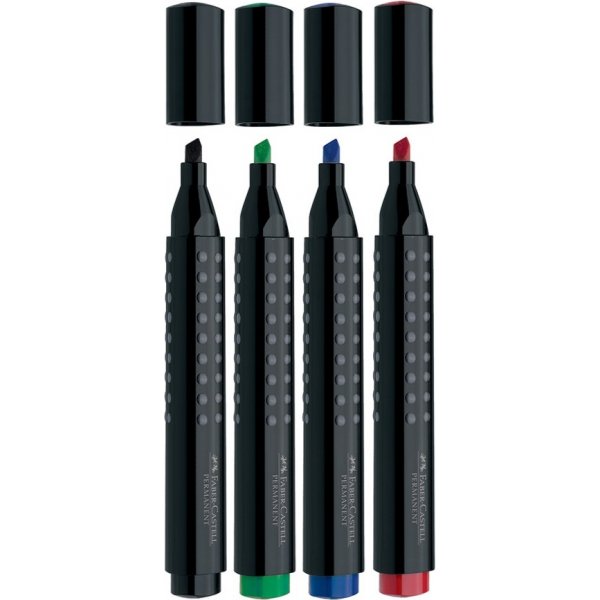 Permanent marker Grip Skuren - 4 färger Permanent marker Grip Skuren - 4 färger