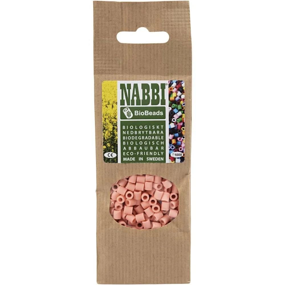 NABBI BioBeads - Laks (051) - 1000 stk - Nabbi smelteperler, Perler & perleplader, Håndværk