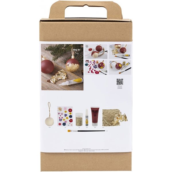 DIY Kit Decoupage - julröd - Torkade blommor DIY Kit Decoupage - julröd - Torkade blommor