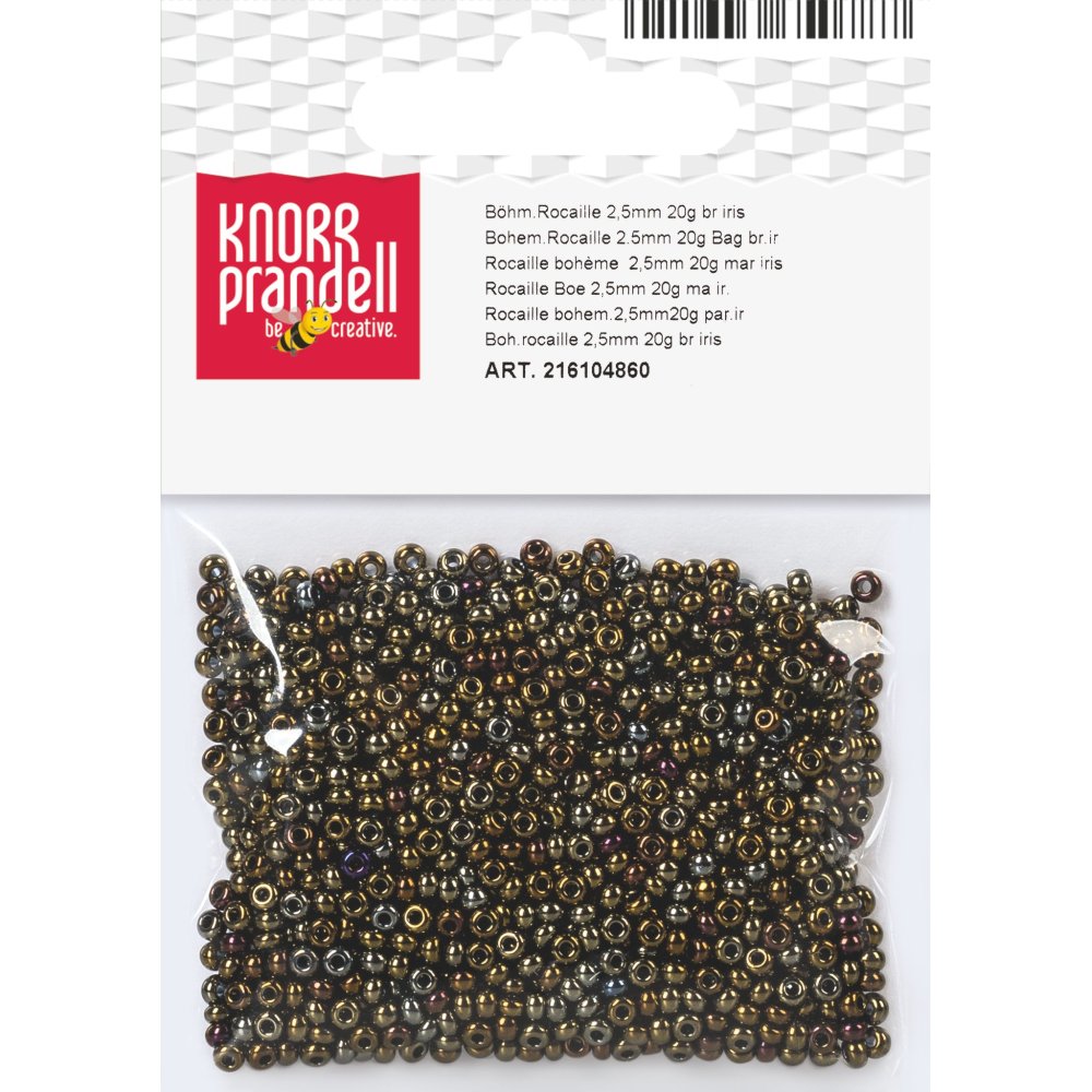 Boheme rocailleperler 2,5 mm, 20 g, brun metallic - Blandinger af rocaillesperler, Rocaillesperler, Håndværk