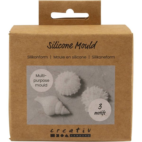 Silikonform Sjøpølse, konkylie og skall 3,5-6 cm 3-pakning Silikonform Sjøpølse, konkylie og skall 3,5-6 cm 3-pakning