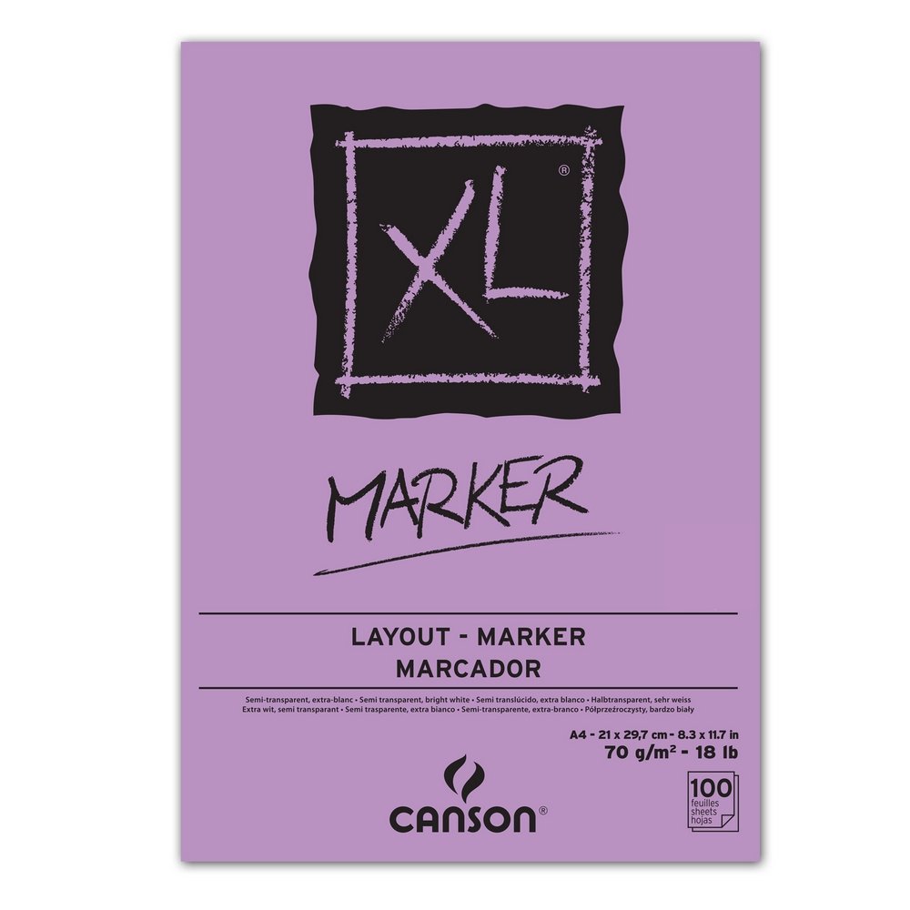 Canson XL Marker 70 g - A4 - Tusch blok, Blok