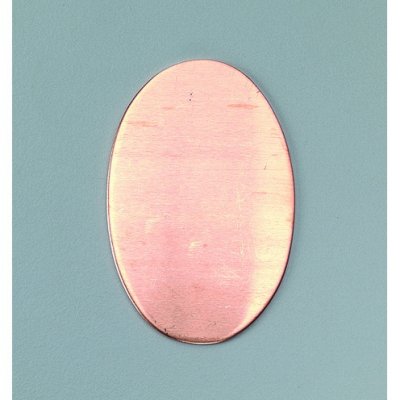 Kobberplade blank 43 x 28 mm - oval