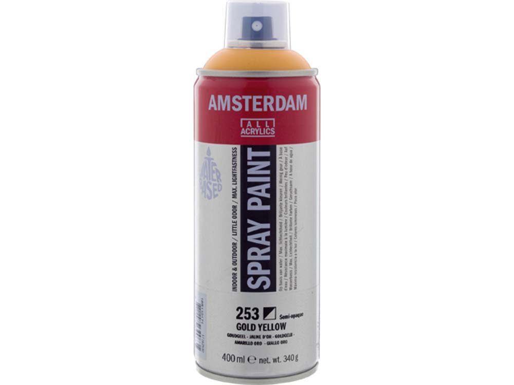 Amsterdam Spray 400 ml - Gold Yellow - Spraydåser, Spraymaling, Hobbyfarve