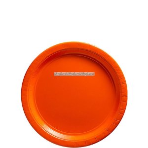 Orange desserttallrikar i papper 17cm - 20 st