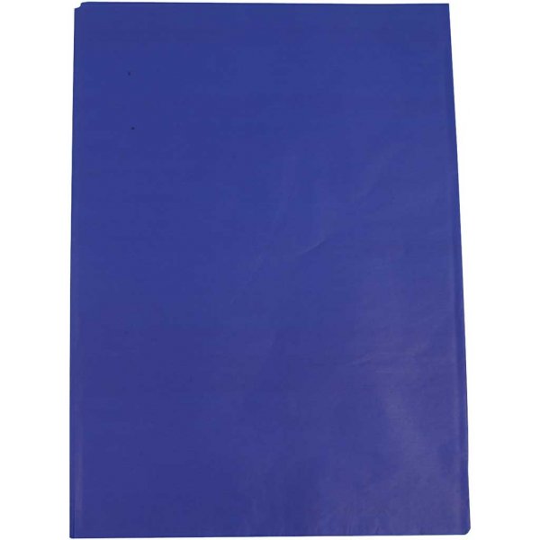 Silkespapper - blå - 50 x 70 cm - 14 g -25 ark Silkespapper - blå - 50 x 70 cm - 14 g -25 ark