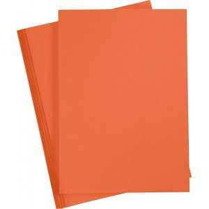 Farget papp - oransje - A4 - 180 g - 20 ark