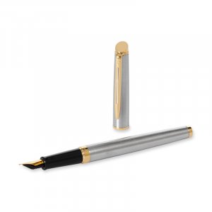 Reservoarpenna Waterman Hmisphre - Rostfritt stl Gold Trim - Medium Bl