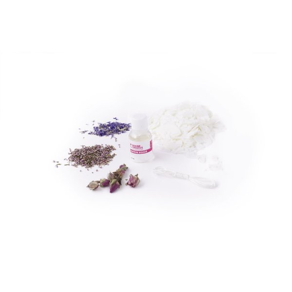 Set med ljus och torkade blommor Set med ljus och torkade blommor
