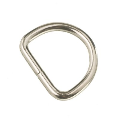 Svetsad D-Ring 20x14x3 mm - Nickelplterad
