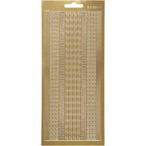 Klistermærkekant selvklæbende 10x23 cm guld - 1 ark Klistermærkekant selvklæbende 10x23 cm guld - 1 ark