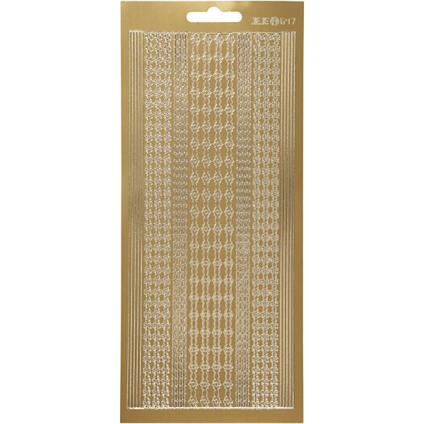 Klisterm�rkekant selvkl�bende 10x23 cm guld - 1 ark