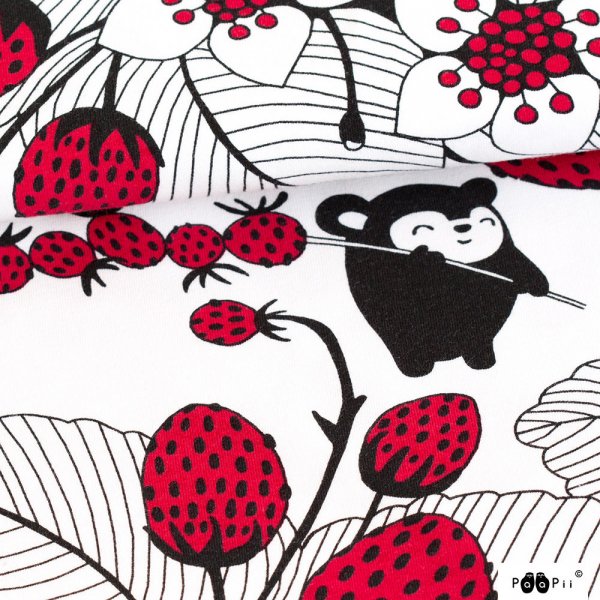 P aa P ii mnstret strikk 160 cm - Myyry\\\'s Strawberry (Hvit/Rd)