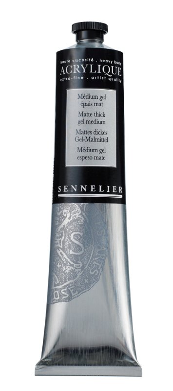 Akrylmedium Sennelier 200 ml - Matte Thick Gel Medium - Akrylmedier, Malermedium, Fernis og kunstner medier til kunstmaling