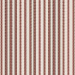 Bomuldsstof Anna smalstribet 148 cm R�d - S�lges i meterm�l