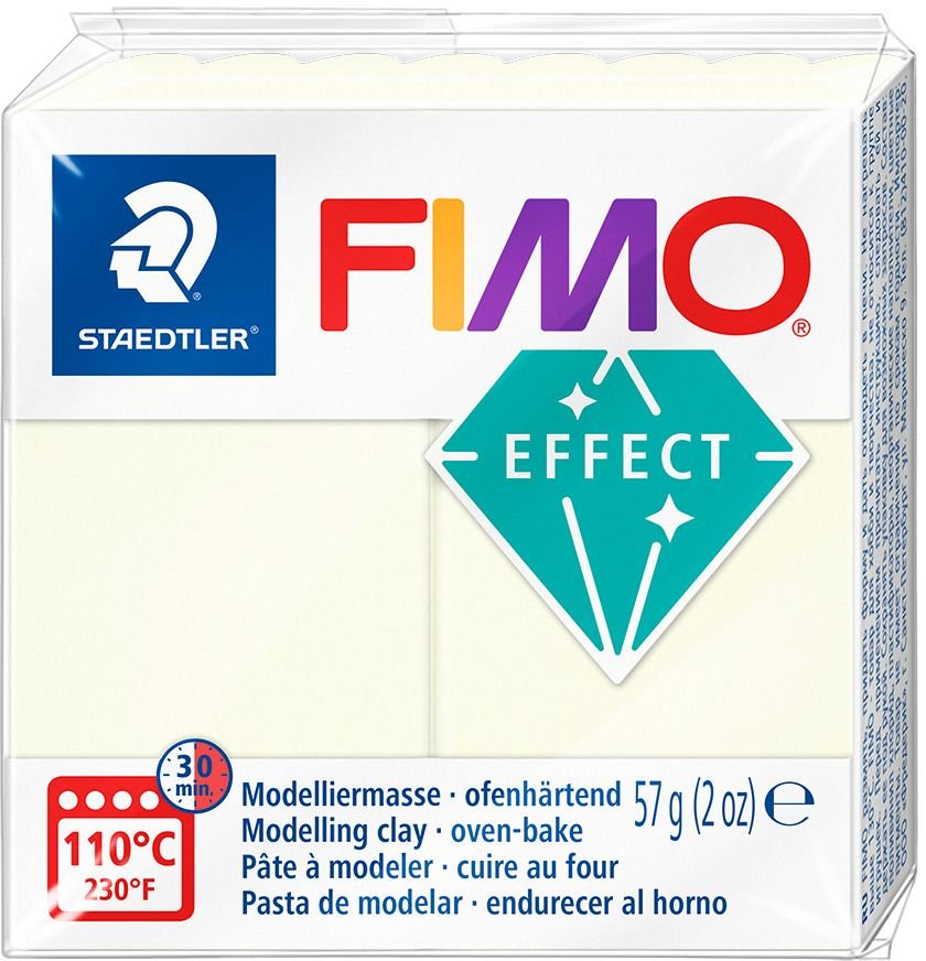 Model Fimo Effect 57g - Selvlysende - Fimolera, Modellere, Hobbyartikler til børn, Hobbymateriale, Håndværk