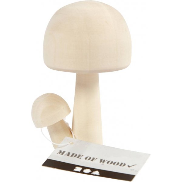 Svampar av trä - B5,5 cm - H8,5 cm Svampar av trä - B5,5 cm - H8,5 cm