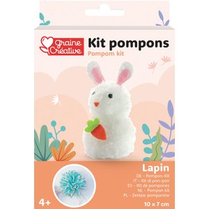 Gör-det-själv-kit för pompom-kanin Gör-det-själv-kit för pompom-kanin