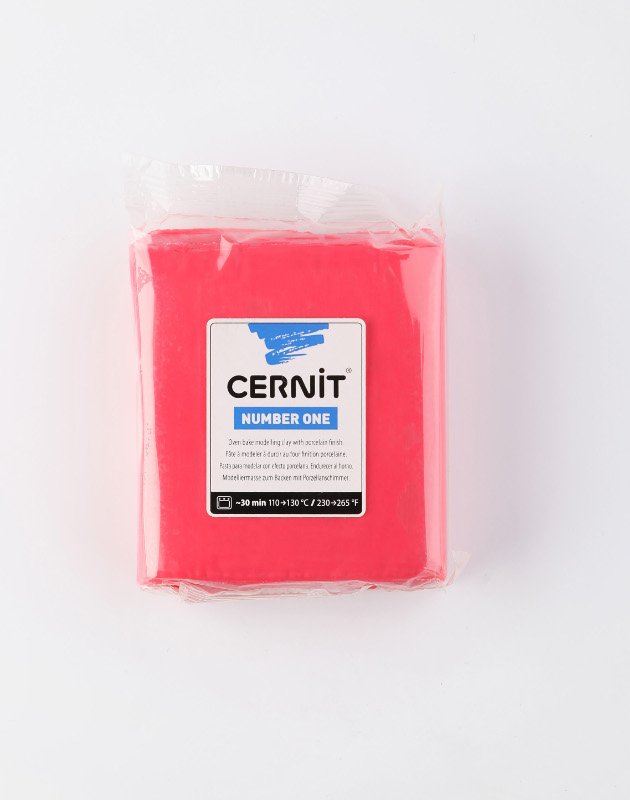 Lera Cernit N°1 250 G - Red (400) - Ugnshärdande lera, Modellera, Pyssel för barn, Hobbymaterial, Pyssla
