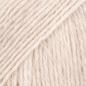 DROPS Fabel Uni Colour garn 50g - Vit sand (124)