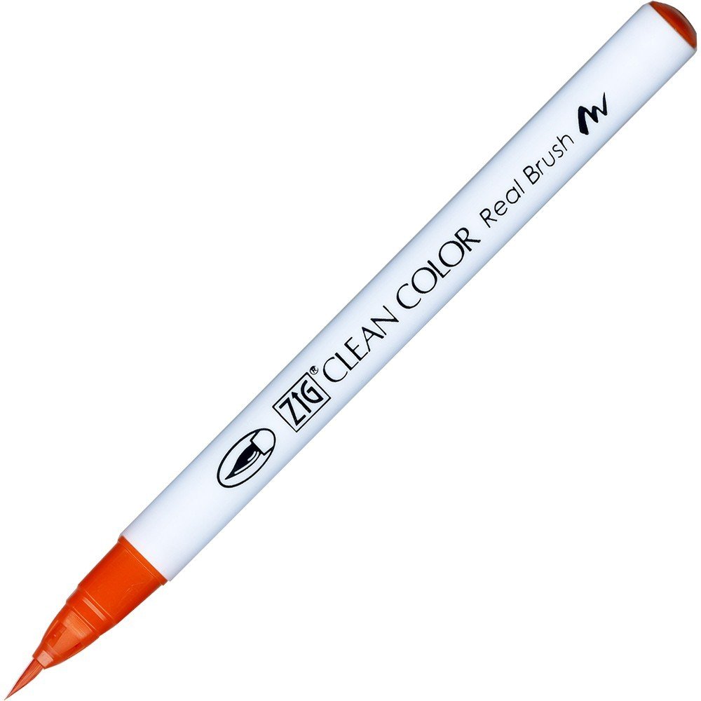 Penselpen ZIG Clean Color Real Brush - Scarlet Red (023) - Penselpenne, Penne, Penne, kridt & tusch