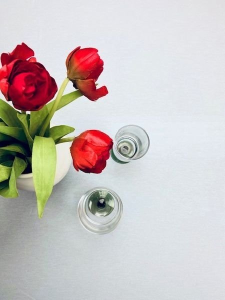 Ljusbl� enf�rgad textilvaxduk