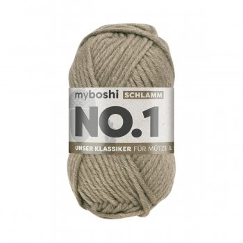 Myboshi No.1 - 50 g - Mudder - Myboshi garn, Garn, Strikke, hækle, knytte og væve