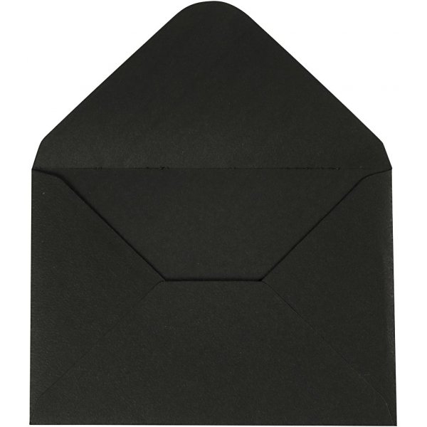 Kuvert - svart - 11,5 x 16 cm - 10 st Kuvert - svart - 11,5 x 16 cm - 10 st