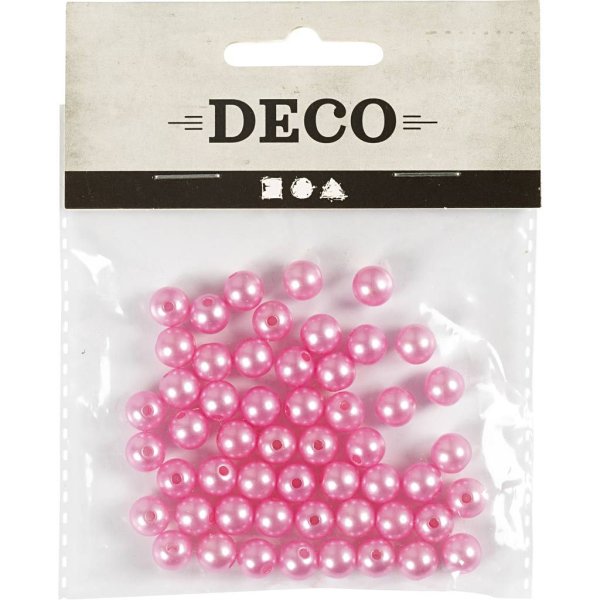 Vaxpärlor 8 mm Rosa 50 st Vaxpärlor 8 mm Rosa 50 st
