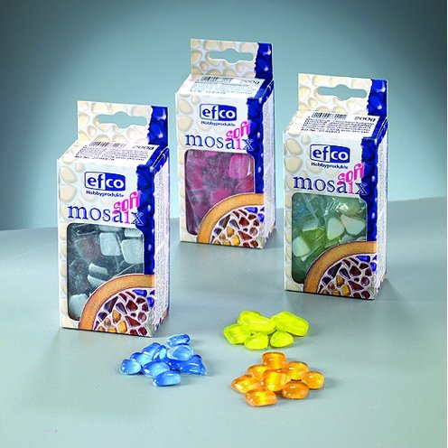 MosaixSoft - glassmosaikk 8 - 25 mm - lyseblå 200 g ~ 140 stk. MosaixSoft - glassmosaikk 8 - 25 mm - lyseblå 200 g ~ 140 stk.