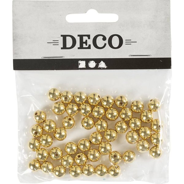 Vaxpärlor 8 mm Guld 50 st Vaxpärlor 8 mm Guld 50 st