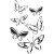 Stencil - sommerfugl - A4