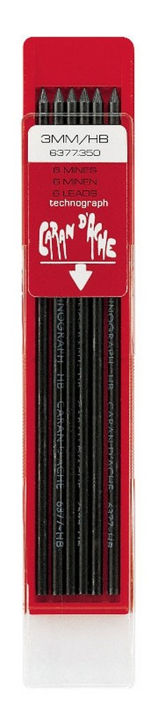Bly Caran d Ache Technograph 2mm - 2B - Pennstift, Tilbehør til blyanter & fargestifter, Penner, fargestifter og blekk