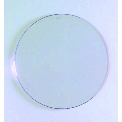 Plast anheng 100 mm - krystallklar rund, flat (PS)