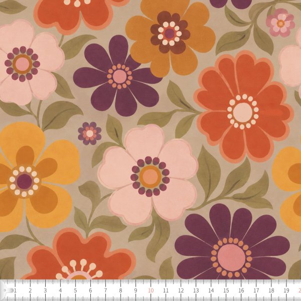 Trik�tyg Anita h�stretro 150 cm Bomull/Elastan - Metervara
