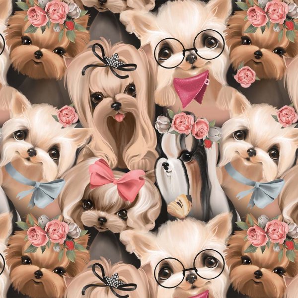 Mnstret Jersey 150 cm - Dogs With Bows