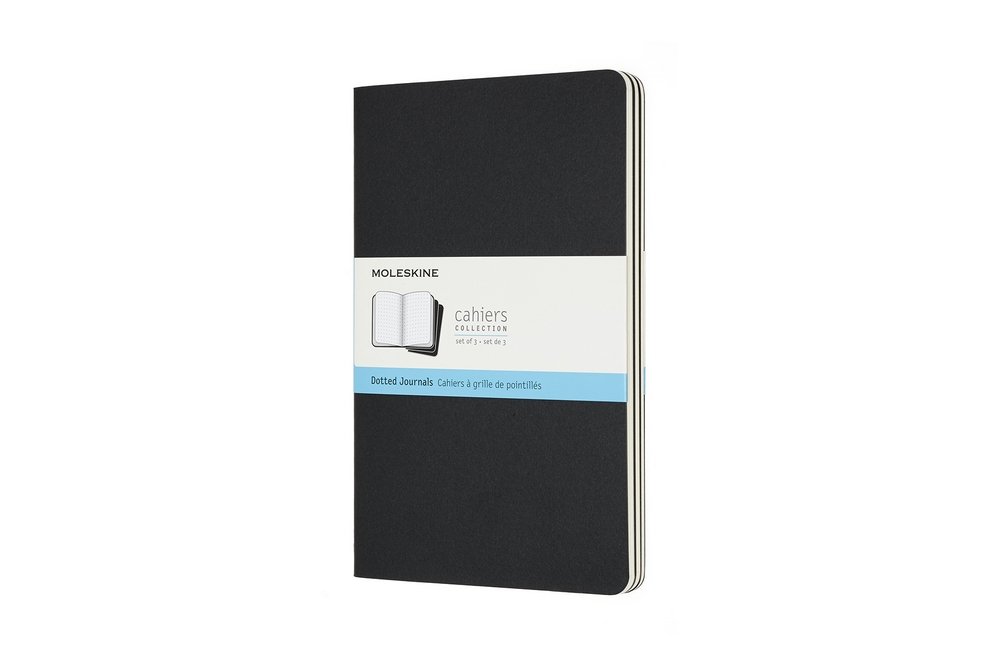 Cahier Journal Large Prikket Soft cover - Sort - Notesbøger, Kontorartikler