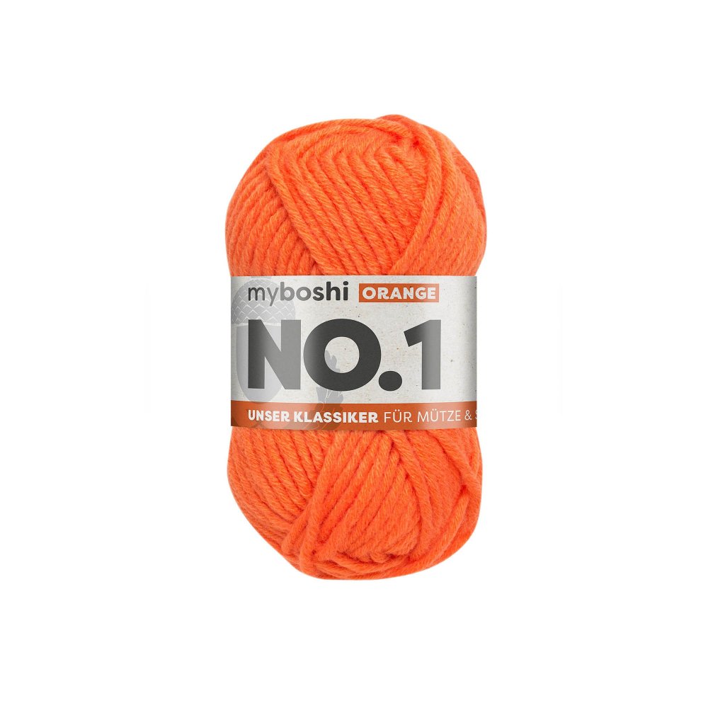Myboshi No.1 - 50 g - Orange - Myboshi garn, Garn, Strikke, hækle, knytte og væve